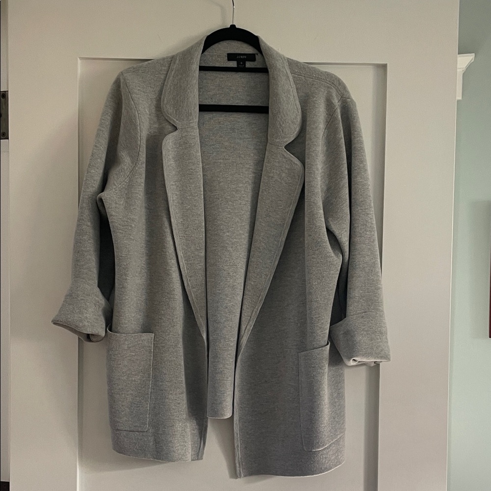 J. Crew Light Gray Sweater Blazer